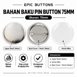 Bahan Baku Badge Pin 75mm Set Lengkap Metal Mika Peniti untuk Usaha Custom Pin